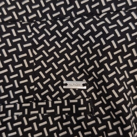 Tommy Hilfiger Harper Slim Crop Pants Geometric Print Capri Trousers Size 2 - Picture 10 of 14